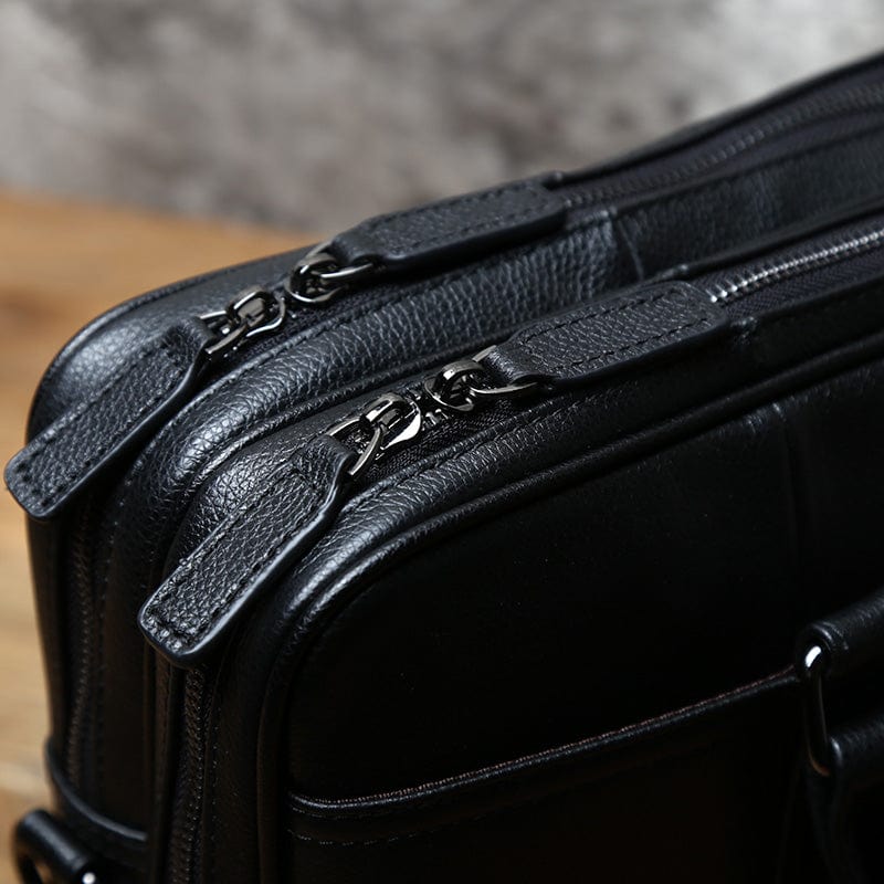 Sac à Main Homme Luxe en Cuir Noir | Axel sac à main