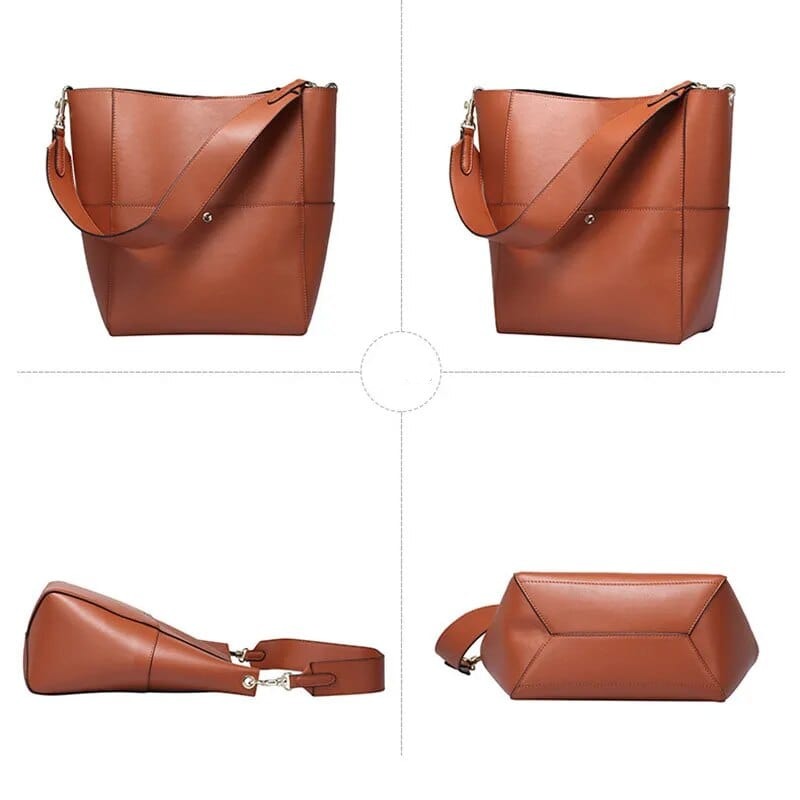 Sac Cabas Cuir Agatha – Marron Tendance et Souple Sac Cabas