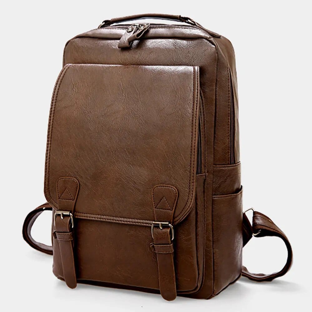 Sac à Dos Cuir Homme Federico | La Casa du Cuir Café / 41x27x13cm / Cuir PU Sacs à dos