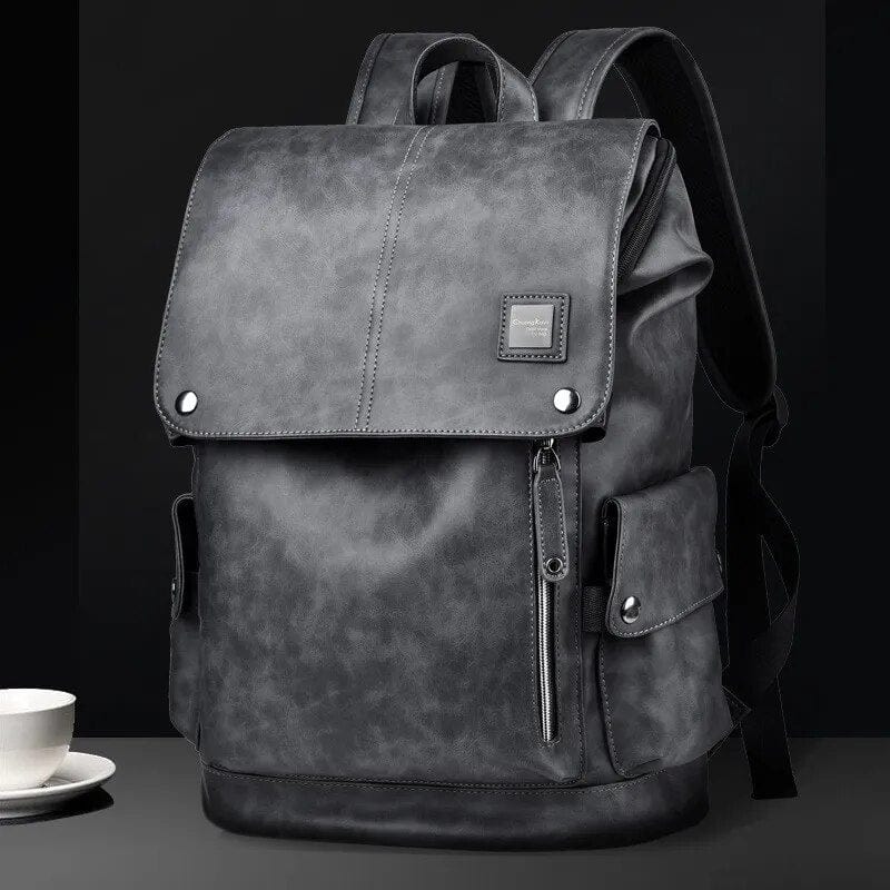 Sac à Dos Cuir Homme Angelo | La Casa du Cuir Noir / Cuir PU Sacs à dos