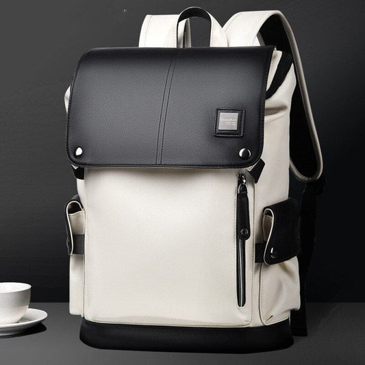 Sac à Dos Cuir Homme Angelo | La Casa du Cuir Beige - Gris / Cuir PU Sacs à dos