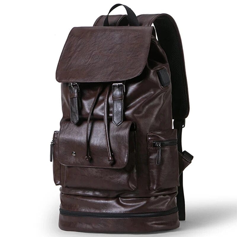 Sac à Dos Cuir Homme Manuel | La Casa du Cuir Café / Cuir PU Sacs à dos