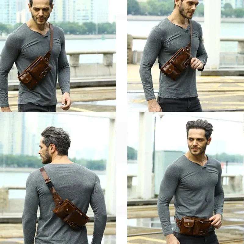 Sac Banane Cuir Homme Aurelio | La Casa du Cuir Sacs banane