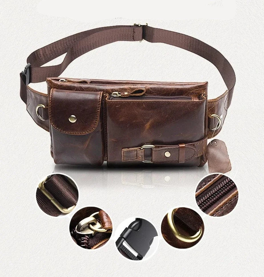 Sac Banane Cuir Homme Aurelio | La Casa du Cuir Sacs banane