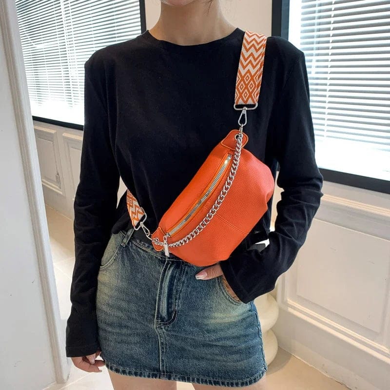 Sac Banane Orange Cuir | La Casa du Cuir Sacs banane