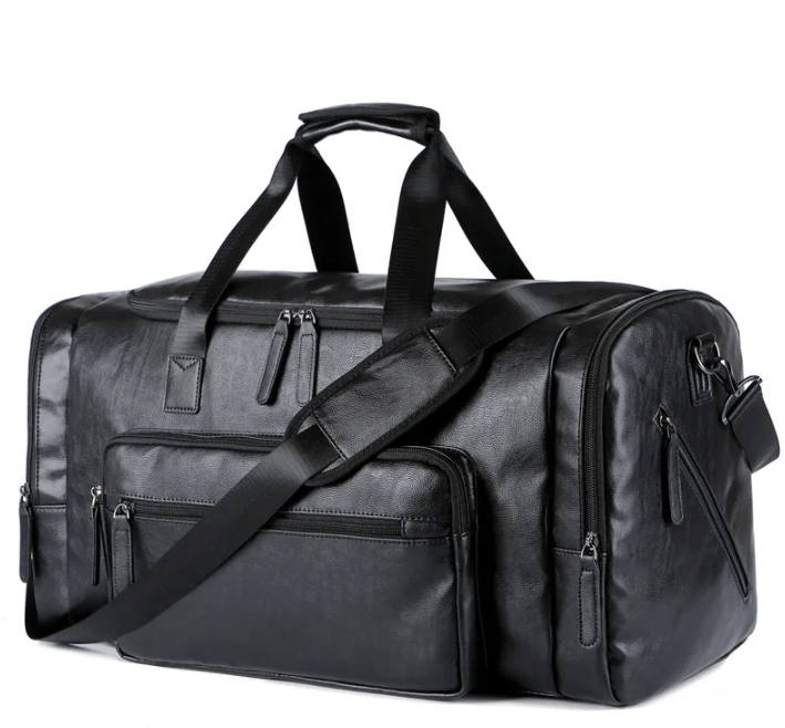 Sac de Sport Homme Chic Pierre | Bureau & Week-end Noir / Cuir Vegan sac de sports