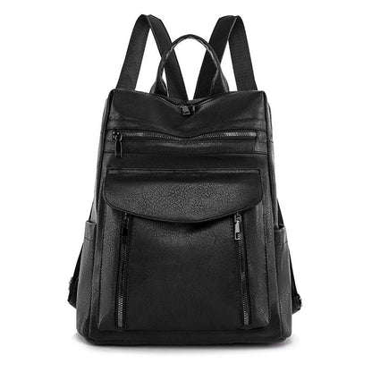 Sac à Dos Femme Sarah | La Casa du Cuir Noir / Cuir Vegan sac à dos