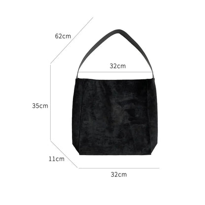 Sac Cabas en Faux Daim Marron – Style Bohème et Léger Sac Cabas