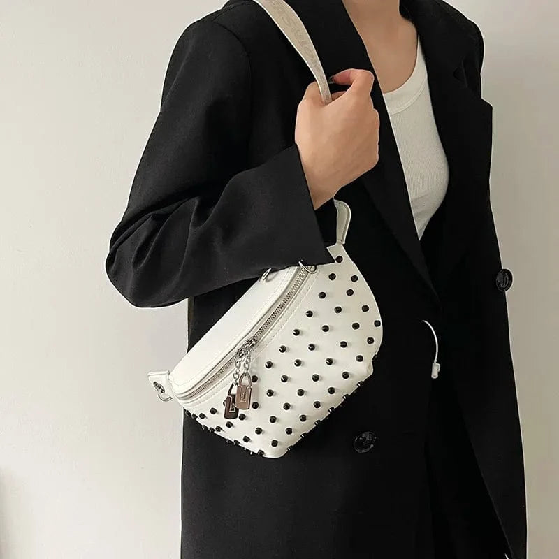 Sac Banane Femme Zara Blanc – Style Urbain pour l’Été Blanc / Cuir Vegan Sac Banane