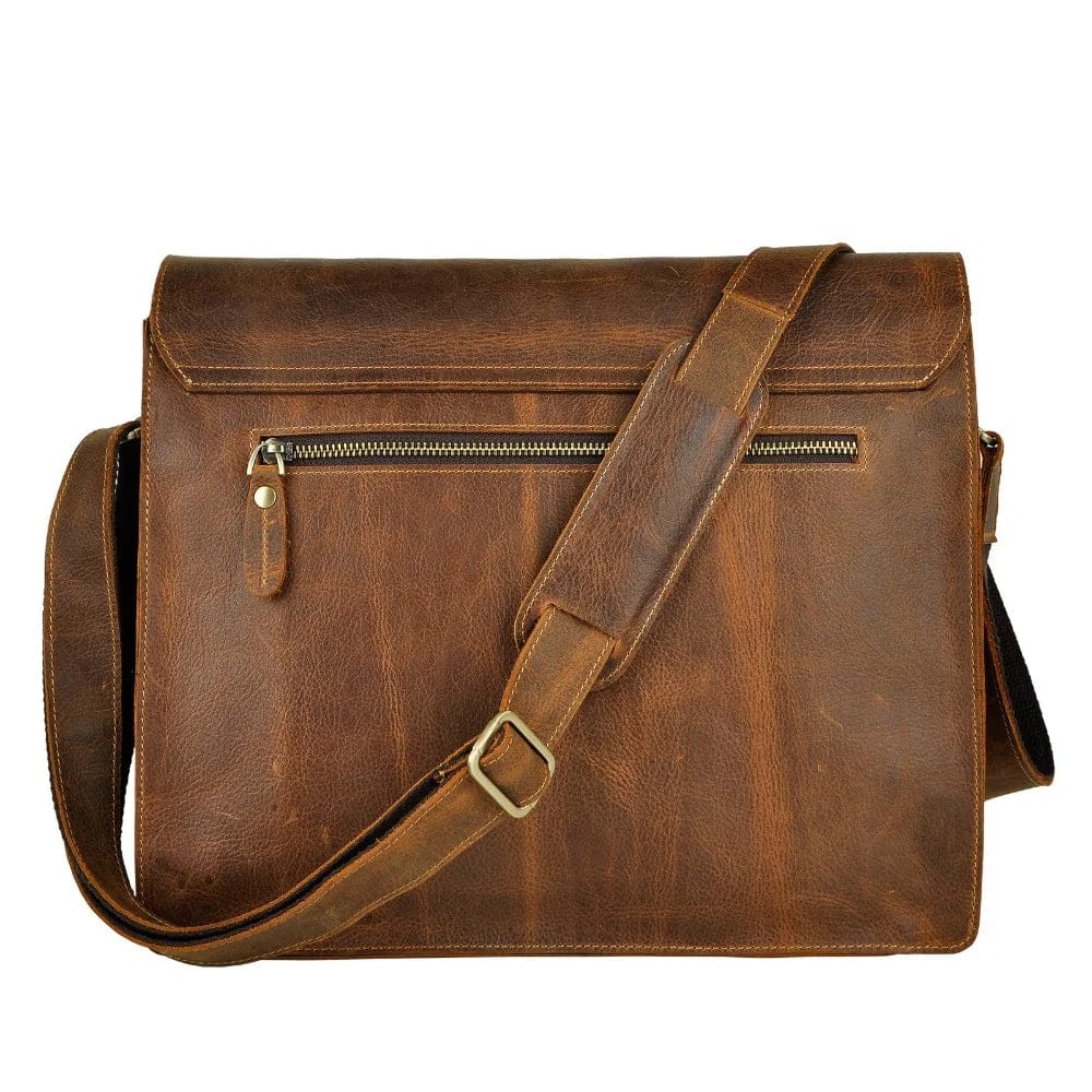 Sac en Bandoulière en Cuir pour Homme | La Casa du Cuir Café / Cuir Véritable