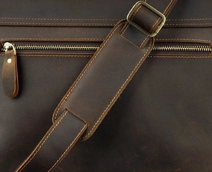 Sac en Bandoulière en Cuir pour Homme | La Casa du Cuir Café / Cuir Véritable