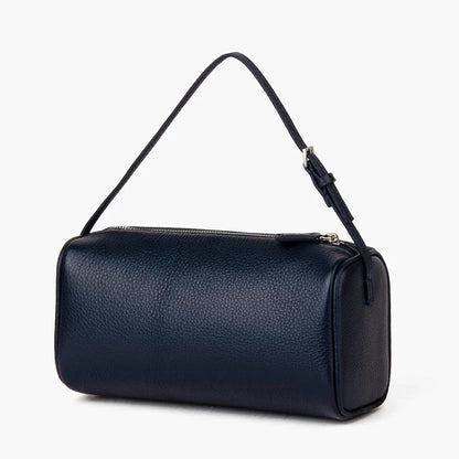 Petit Sac Baguette en Cuir Femme Roselaine | Chic Bleu Marine / Cuir Véritable