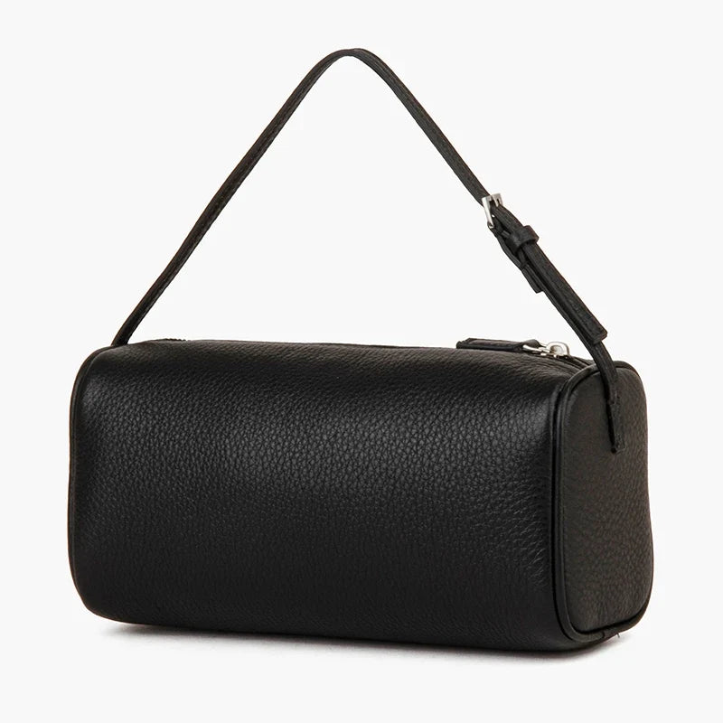 Petit Sac Baguette en Cuir Femme Roselaine | Chic Noir / Cuir Véritable