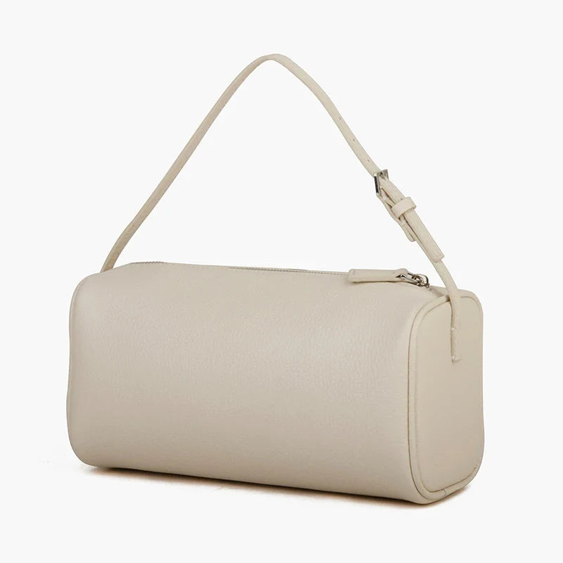 Petit Sac Baguette en Cuir Femme Roselaine | Chic Beige / Cuir Véritable