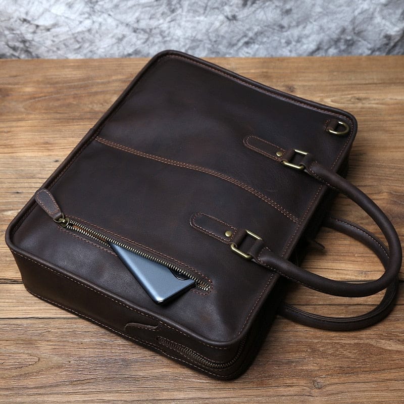 Pochette Ordinateur Homme en Cuir | Modèle Basile Sac Ordinateur