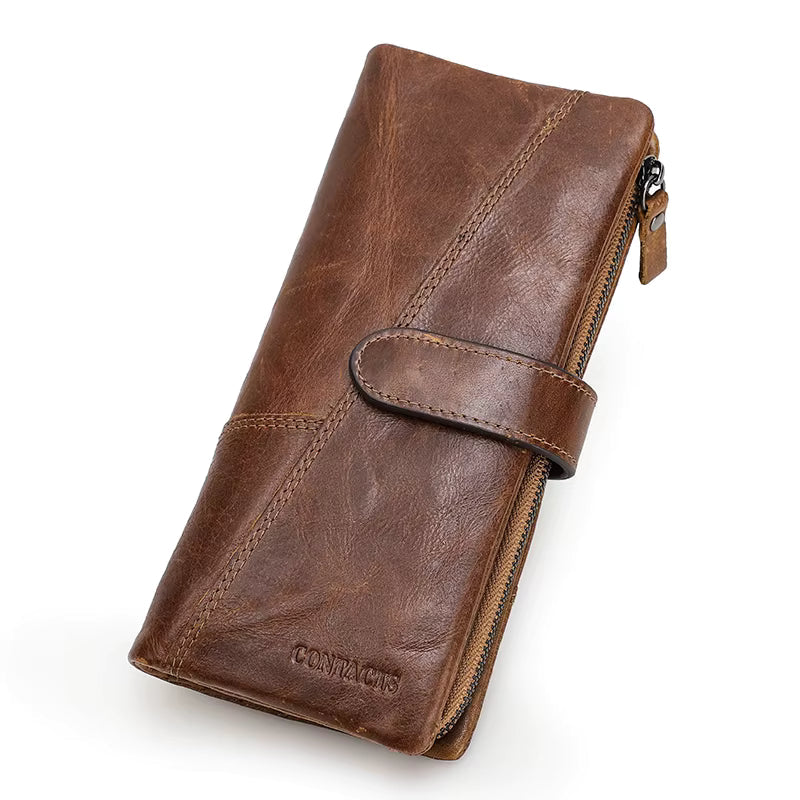 Porte Carte Zippé Femme｜La Casa Du Cuir Marron