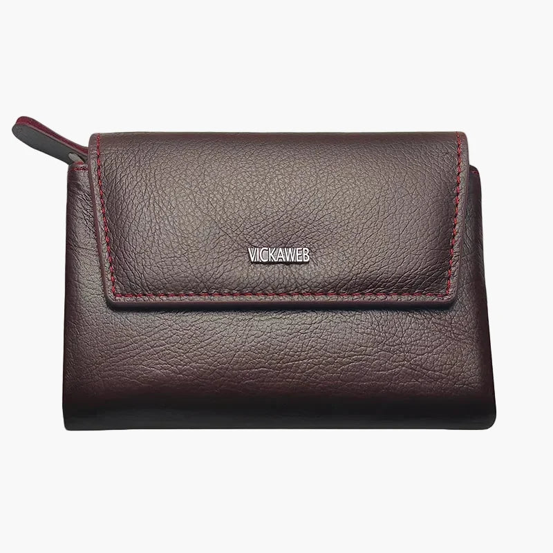 Portefeuille Femme Cuir Juliette – Compact et Élégant Café