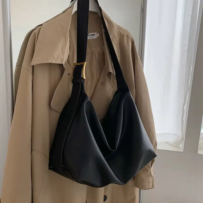 Sac Cabas Femme avec Fermeture Éclair – Chic & Minimaliste Noir / Cuir Vegan Sac Cabas