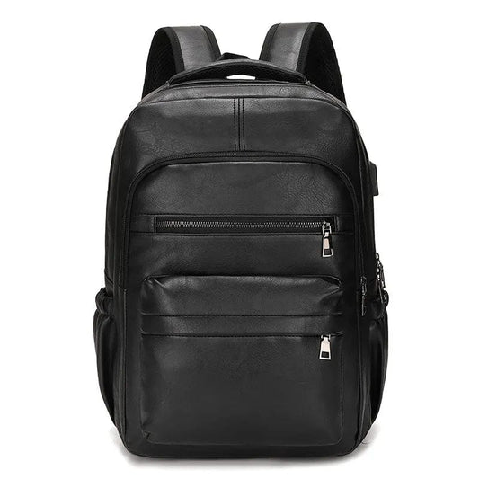 Sac à Dos Cuir Homme Roberto | La Casa du Cuir Noir / Cuir Vegan Sacs à dos