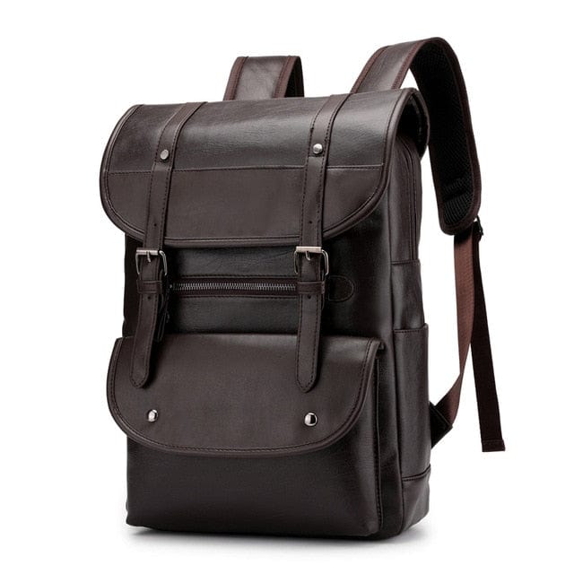 Sac a Dos Homme pour Ordinateur | Modèle Oscar Café / Cuir (PU) / Homme Sac Ordinateur