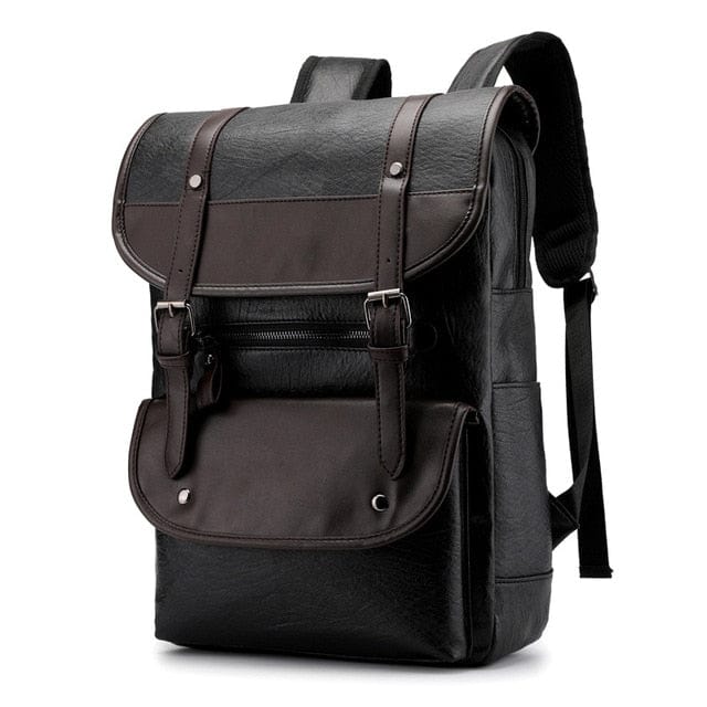 Sac a Dos Homme pour Ordinateur | Modèle Oscar Noir / Cuir (PU) / Homme Sac Ordinateur