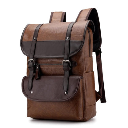 Sac a Dos Homme pour Ordinateur | Modèle Oscar Kaki / Cuir (PU) / Homme Sac Ordinateur