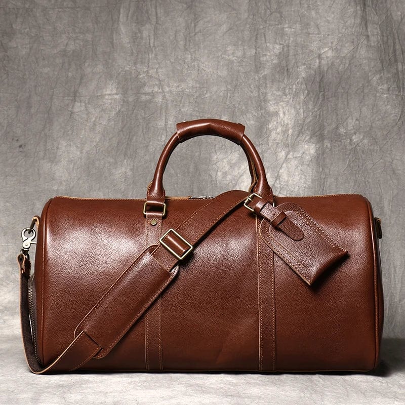 Sac Week-end Cuir Homme Julien | Escapade Chic Chocolat / Cuir Véritable Sac de voyage