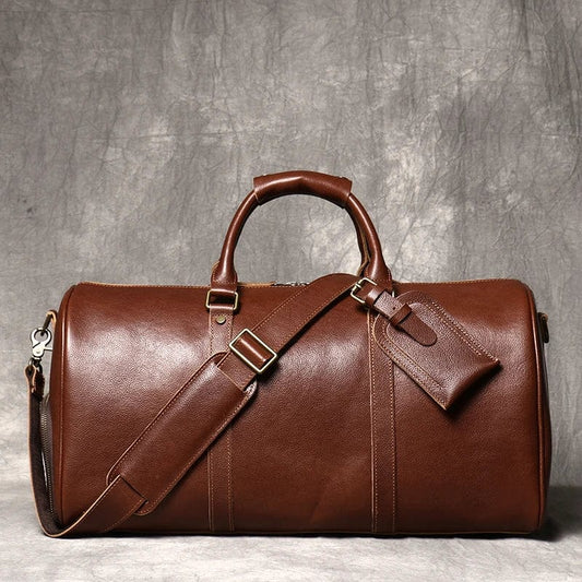 Sac Week-end Cuir Homme Julien | Escapade Chic Chocolat / Cuir Véritable Sac de voyage