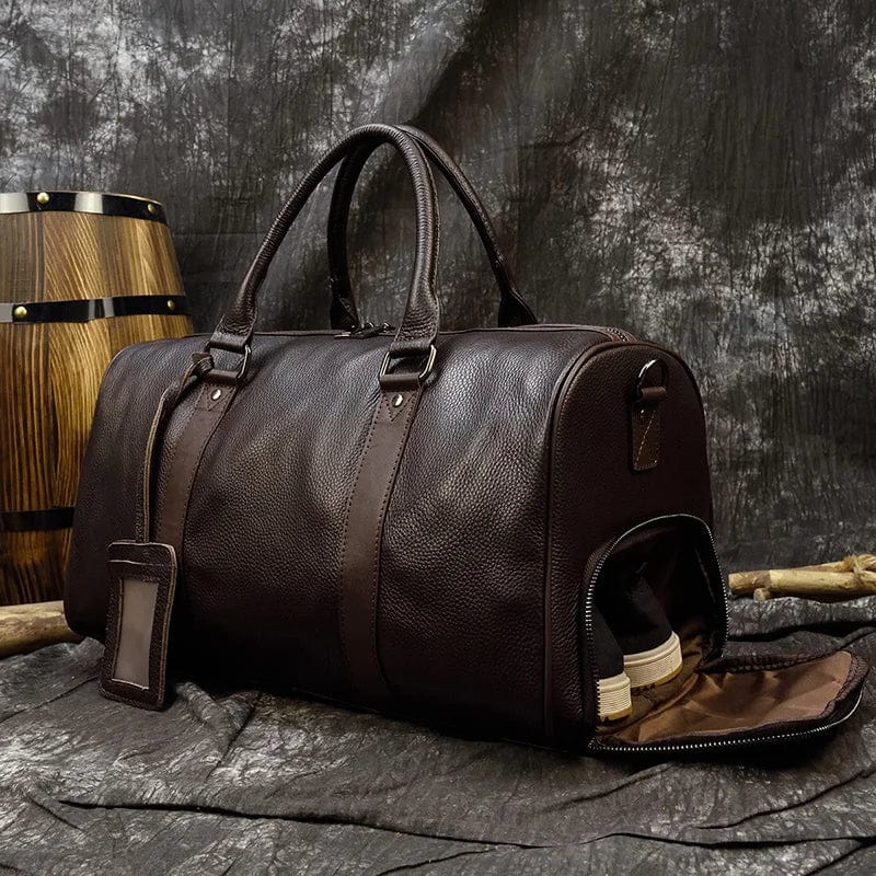 Sac de Sport Cuir Homme Albert | Bureau & Week-end Café / Cuir Véritable sac de sports