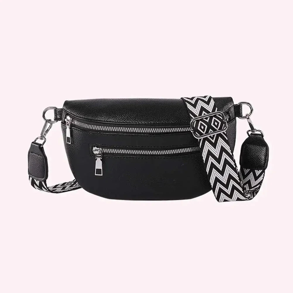 Banane en Cuire : Beau, Pratique et à un Bon Prix Noir / 24x14x8cm / Cuir (PU) Sac Cuir