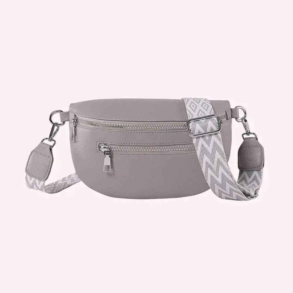 Banane en Cuire : Beau, Pratique et à un Bon Prix Gris / 24x14x8cm / Cuir (PU) Sac Cuir