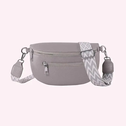 Banane en Cuire : Beau, Pratique et à un Bon Prix Gris / 24x14x8cm / Cuir (PU) Sac Cuir