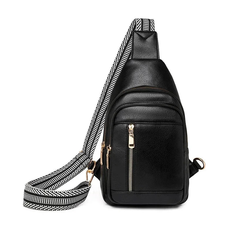 Banane Femme Paola Noir / 27x17x8cm / Cuir (PU) Sac Cuir