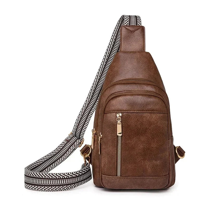Banane Femme Paola Marron / 27x17x8cm / Cuir (PU) Sac Cuir
