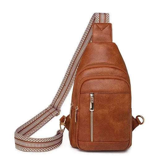 Banane Femme Paola Marron Clair / 27x17x8cm / Cuir (PU) Sac Cuir