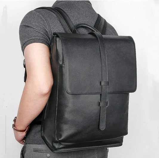 Sac à Dos Homme Cuir Martin | La Casa du Cuir Noir / 14 Pouces / Cuir Véritable sac à dos