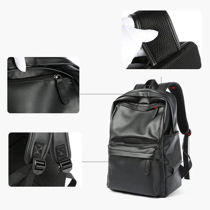 Sac à Dos Cuir Homme Paolo | La Casa du Cuir Noir / Cuir Imperméable Sacs à dos