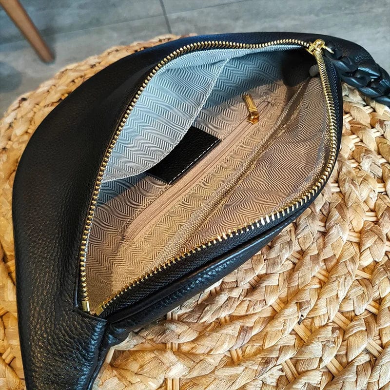 Sac Banane Femme Luxe | La Casa du Cuir Noir Sacs banane