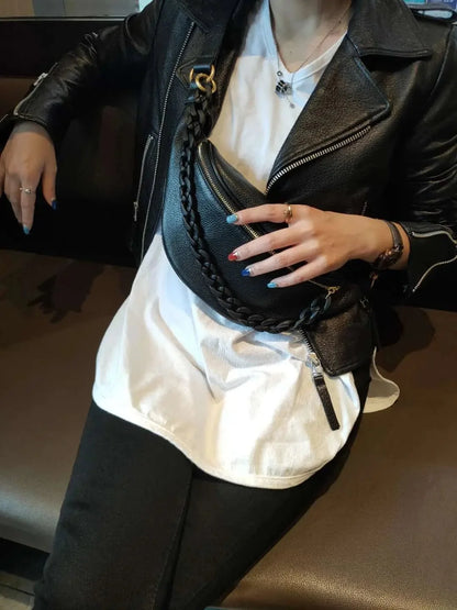 Sac Banane Femme Luxe | La Casa du Cuir Noir Sacs banane