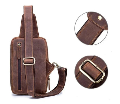Sac Banane Cuir Homme Lorenzo | La Casa du Cuir Marron / Cuir Sacs banane