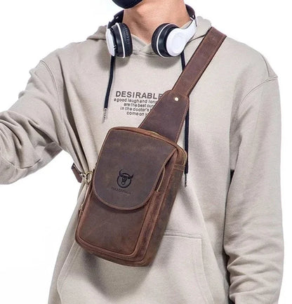 Sac Banane Cuir Homme Lorenzo | La Casa du Cuir Marron / Cuir Sacs banane