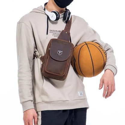 Sac Banane Cuir Homme Lorenzo | La Casa du Cuir Marron / Cuir Sacs banane