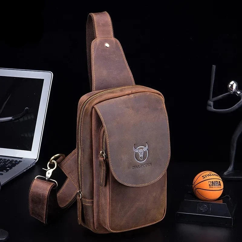 Sac Banane Cuir Homme Lorenzo | La Casa du Cuir Marron / Cuir Sacs banane
