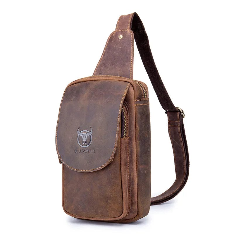 Sac Banane Cuir Homme Lorenzo | La Casa du Cuir Marron / Cuir Sacs banane