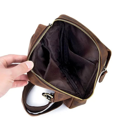 Sac Banane Cuir Homme Lorenzo | La Casa du Cuir Marron / Cuir Sacs banane