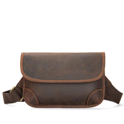 Sac Banane Cuir Homme Leonardo | La Casa du Cuir Café / Cuir Sacs banane