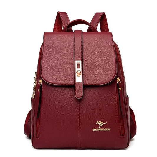 Sac à Dos Rouge | La Casa du Cuir Rouge / Cuir Vegan sac à dos