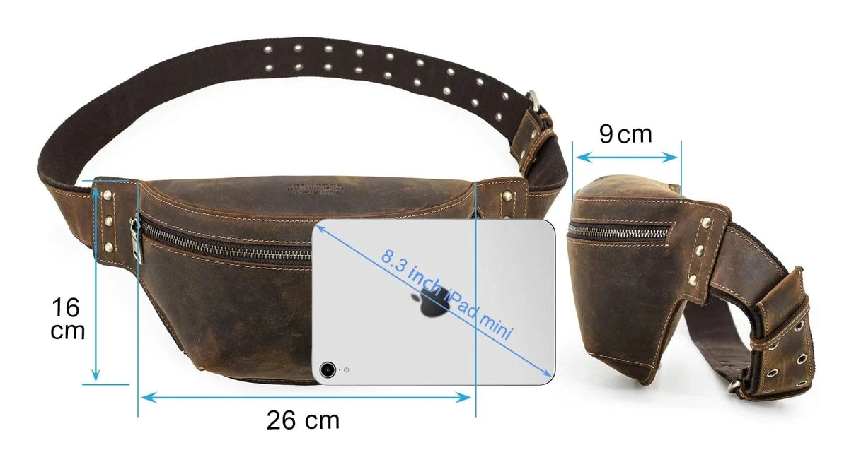 Banane Sac Homme Alexandre | La Casa du Cuir Café / Cuir Sac Banane