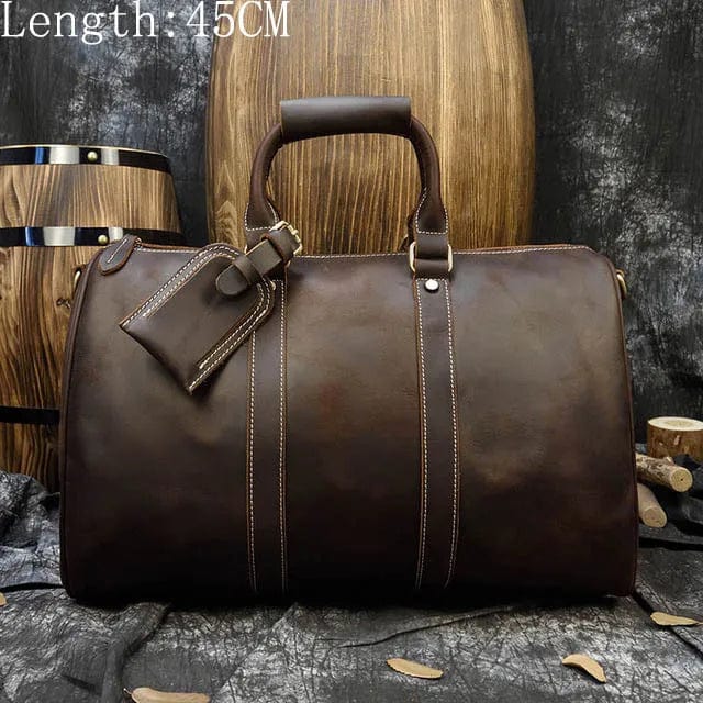 Sac de Voyage Homme Luxe Richard | La Casa du Cuir Café / Cuir Véritable Sac de voyage
