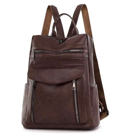 Sac à Dos Femme Sarah | La Casa du Cuir Café / Cuir Vegan sac à dos
